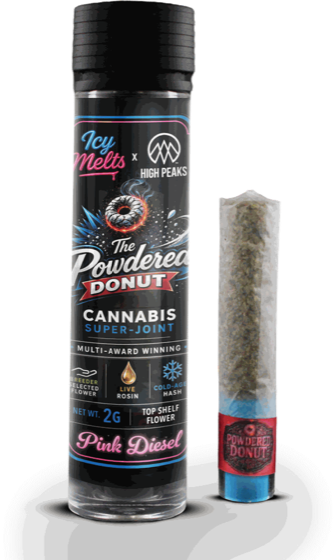Icy Melts x High Peaks The Powdered Donut infused pre-roll
