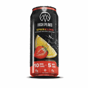 High Peaks | Sparkling Strawberry Lemonade | 2:1 | 10mg THC : 5mg CBD | 12 fl. oz | 1-Pk.