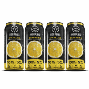 High Peaks | Sparkling Lemonade | 2:1 | 10mg THC : 5mg CBD Ea. | 12 fl. oz Ea. | 4-Pk